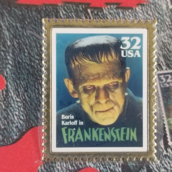 VTG 1997 Frankenstein Boris Karloff USPS Classic Monsters 32C USA Postage Stamp - Picture 2 of 4